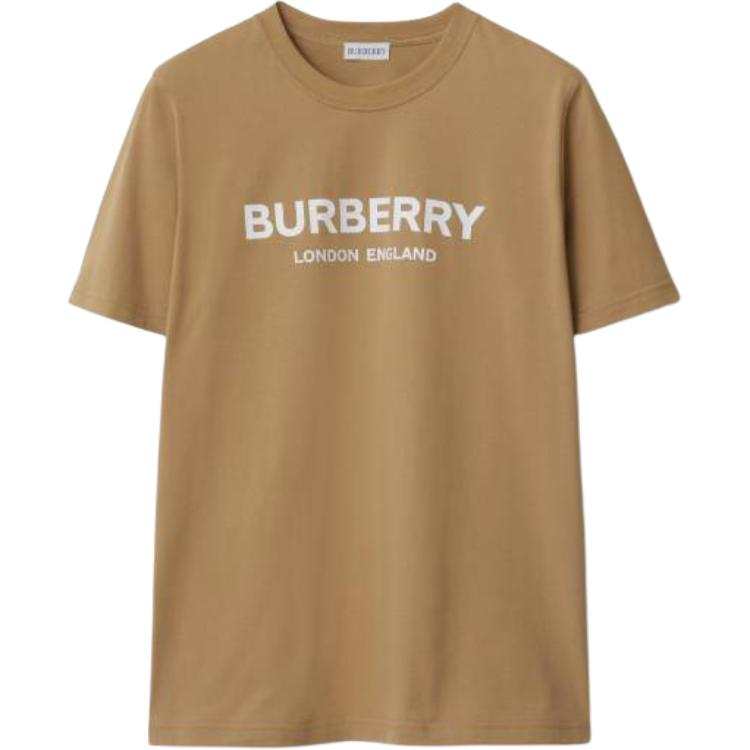 Burberry T Shirts Women's Beige Crew Neck