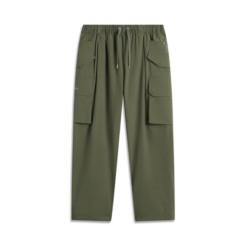 Li-Ning Li Ning Sports Life Collection Sports Pants Men's Army Canvas Green