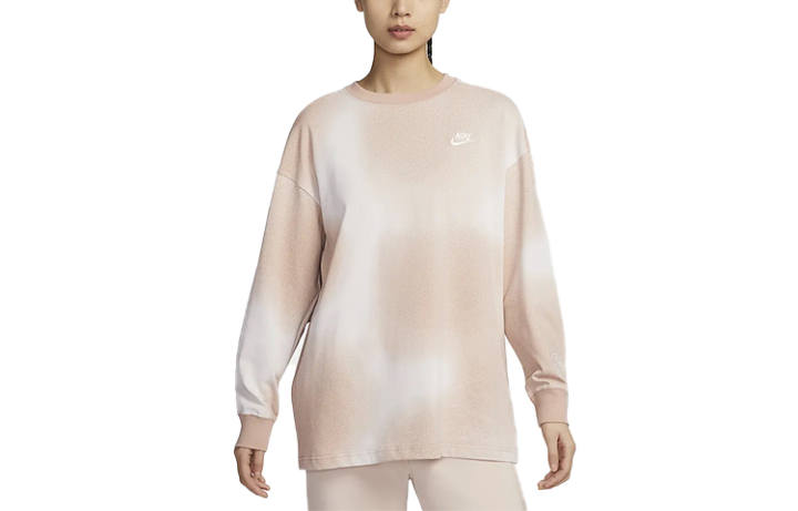 Nike Nike Drop Shoulder Sleeve T Shirt Women's Pink Brown Tie Dye
