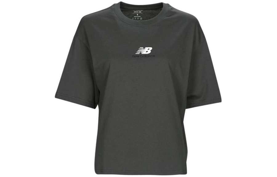 New Balance New Balance Athletics Remastered Plain Knitted Loose Fitting T Shirt T Shirt Women's Gray