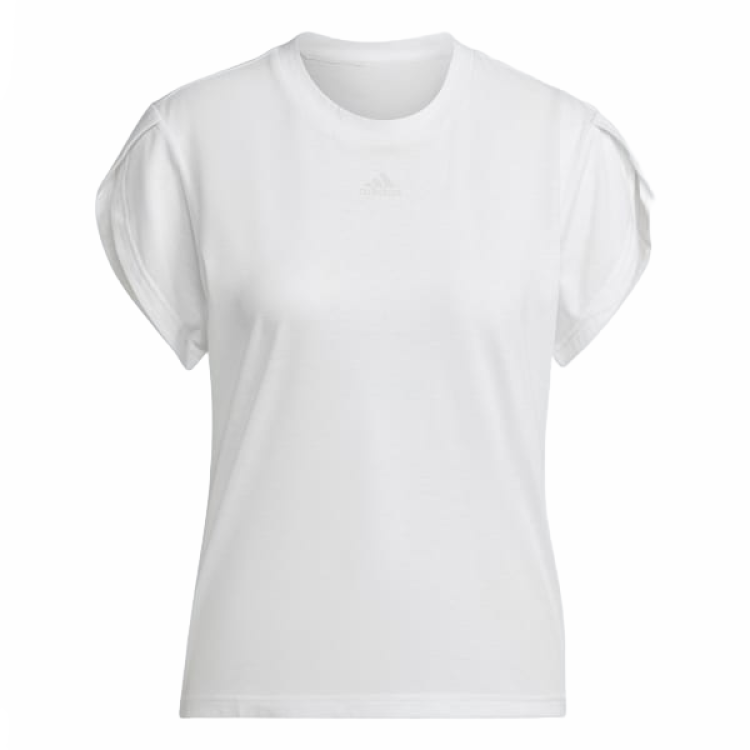Adidas Adidas AEROREADY T Shirts Women's White Crew Neck Moderate Straight Fit