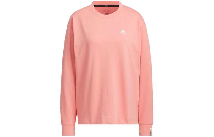 Adidas Adidas T Shirts Women's Pink Crew Neck Thin Straight Fit
