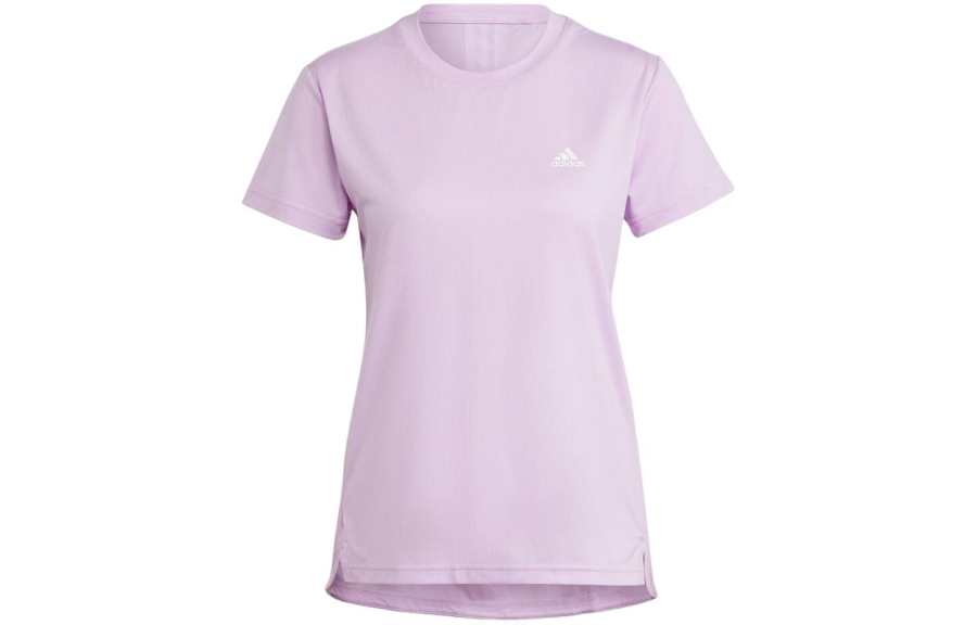 Adidas Adidas T Shirts Women's Purple Crew Neck Moderate Straight Fit