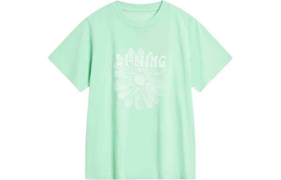 Li-Ning Li Ning Sports Life Collection T Shirt Women's Cooling Green