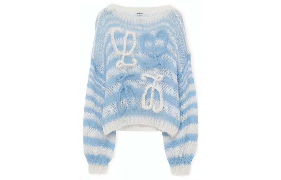 LOEWE LOEWE Striped Anagram Sweater 'White/Blue'