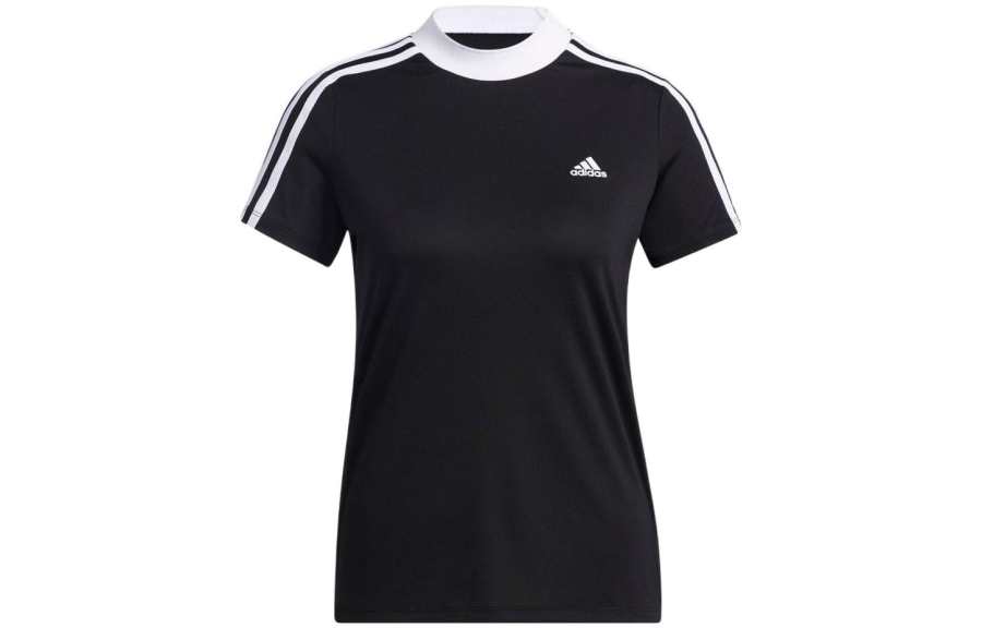 Adidas Adidas T Shirts Women's Black Crew Neck Moderate Straight Fit