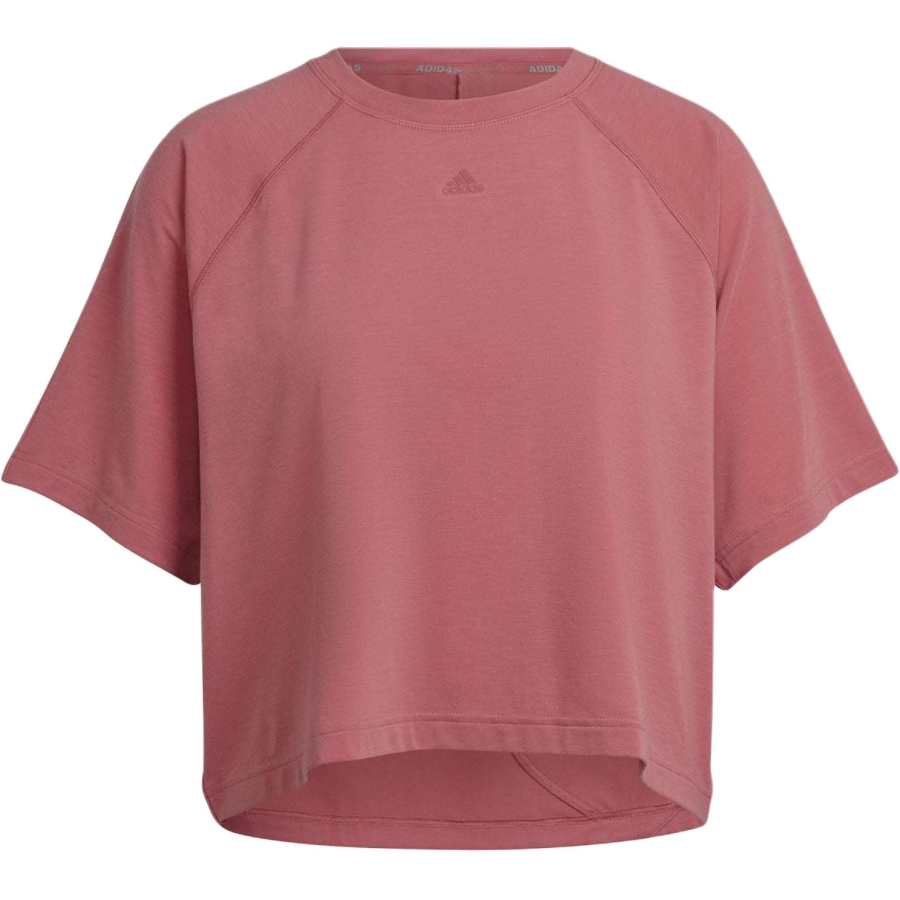Adidas Adidas T Shirts Women's Wonder Red Crew Neck Moderate Straight Fit