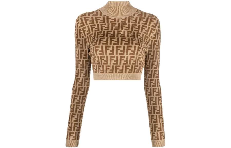 FENDI FW22 Sweater Women's Brown