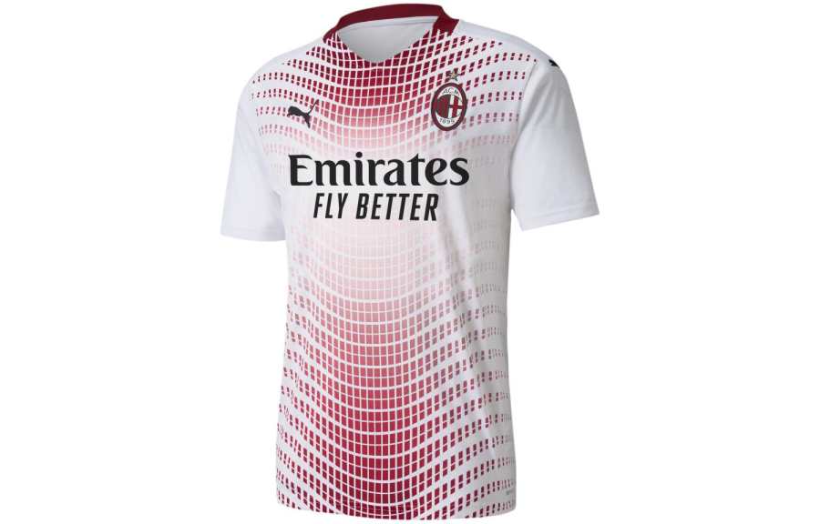 PUMA AC Beige Blue Away Replica Shirt Soccer Jersey Men's White