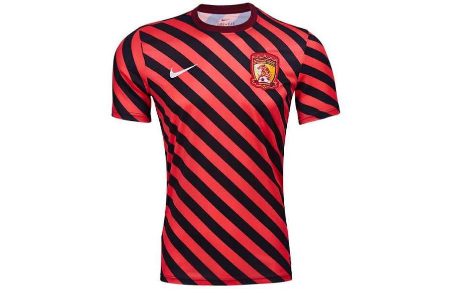 Nike Nike Guangzhou Team Soccer Jersey Unisex Black Red Twill