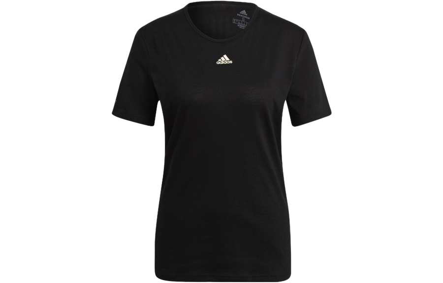 Adidas Adidas T Shirts Women's Black Crew Neck Moderate Straight Fit