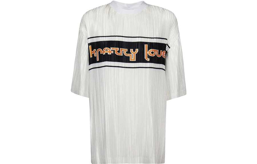 Burberry T Shirts Women's White Crew Neck Moderate Straight Fit
