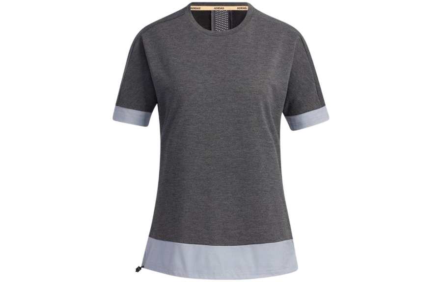 Adidas Adidas T Shirts Women's Gray Crew Neck Moderate Straight Fit