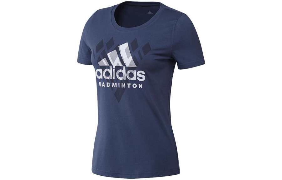 Adidas Adidas T Shirts Women's Blue Crew Neck Moderate Straight Fit