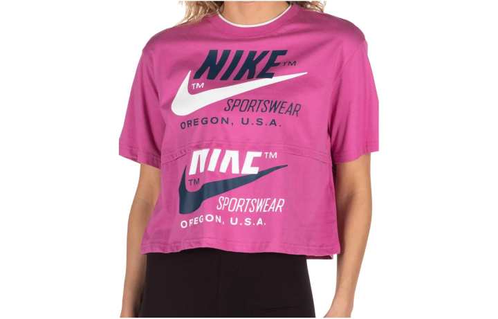 Nike Nike T Shirts Women's Pink Crew Neck Moderate