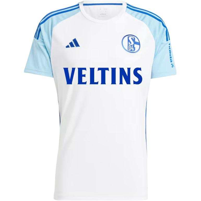 Adidas Adidas Schalke 04 SCHALKE 04 23/24 AUSWÄRTSTRIKOT Soccer Jersey Men's White/Light Blue