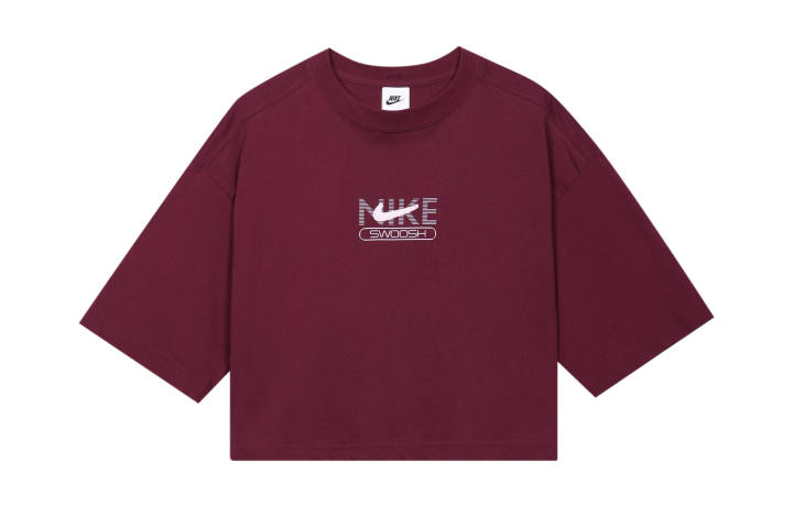 Nike Nike Crop Tops Women's Red Crew Neck Moderate