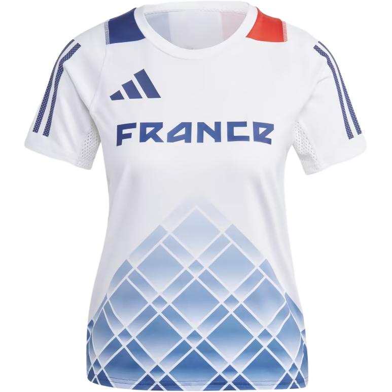 Adidas Adidas ALLOVER PRINT T Shirts Women's White Crew Neck Moderate Other