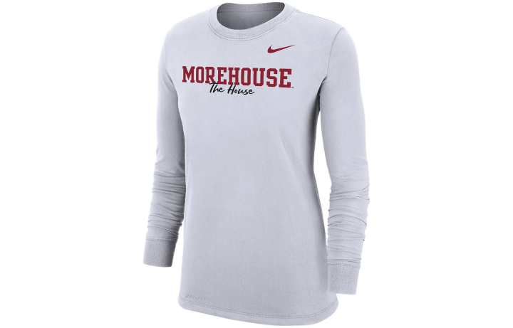 Nike Nike T Shirts Women's Gray White Crew Neck Moderate Straight Fit