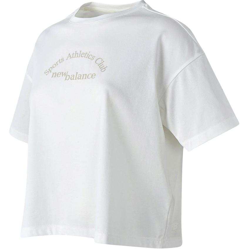 New Balance New Balance Drop Shoulder Sleeve T Shirt Women's White