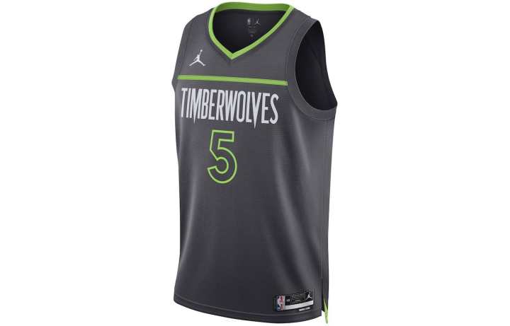 Jordan Jordan Dri FIT Basketball Jersey Anthony Edwards, Minnesota Timberwolves Unisex Charcoal