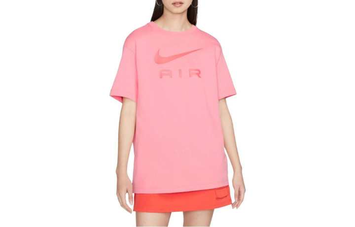 Nike Nike T Shirts Women's Pink Crew Neck Moderate Straight Fit