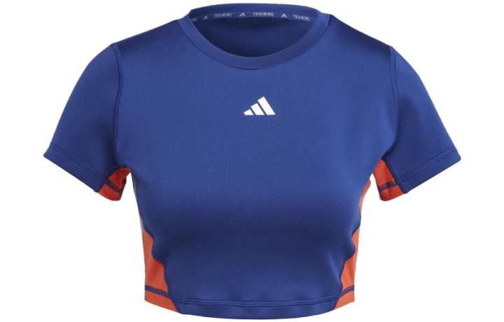 Adidas Adidas Crop Tops Women's Blue Crew Neck Moderate