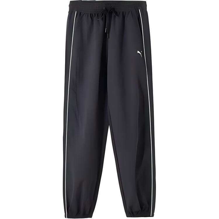 PUMA Casual Pants Men's Black Moderate Cuffed Pants