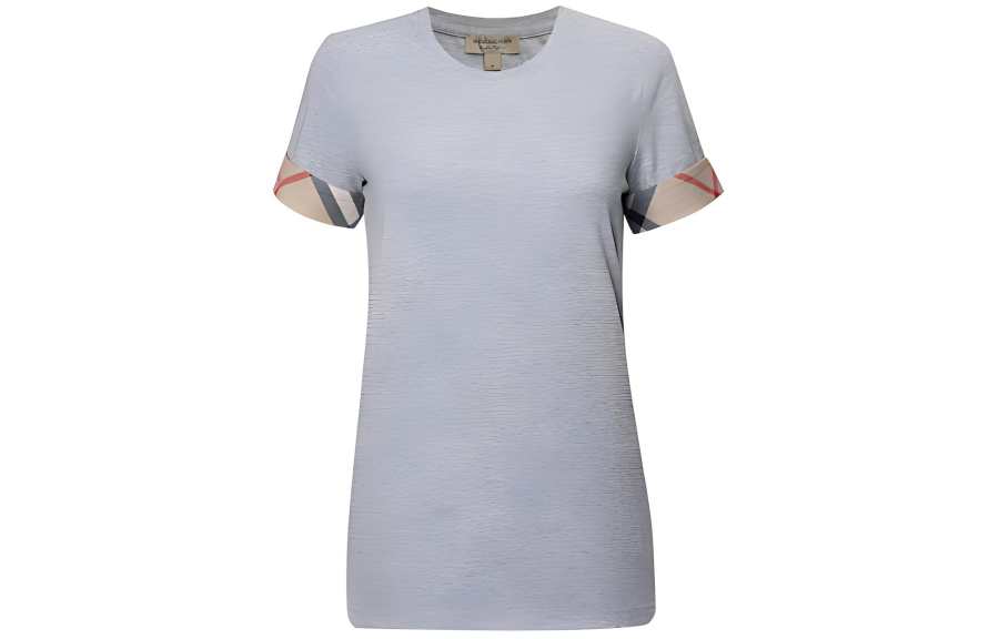 Burberry T Shirts Women's Gray Crew Neck Moderate Other