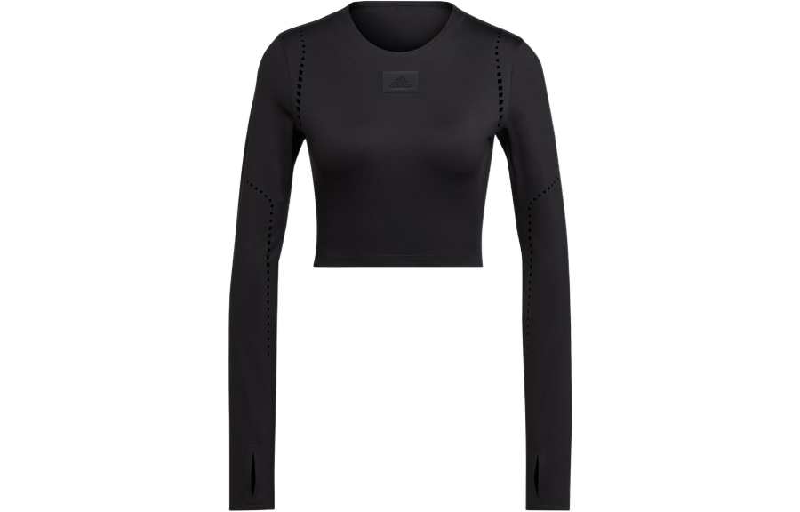 Adidas Adidas T Shirts Women's Black Crew Neck Moderate Straight Fit