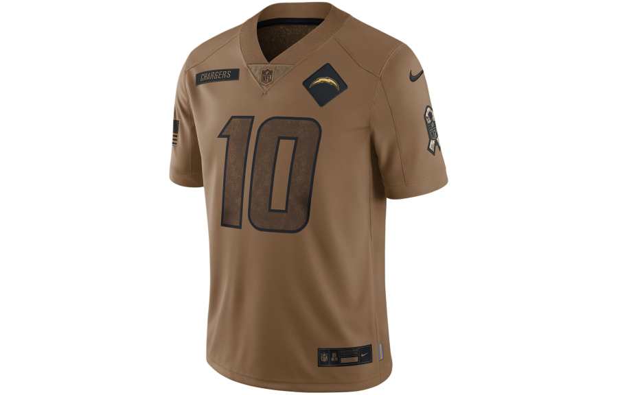 Nike Nike Dri FIT NFL Limited Jersey Rugby Jersey Justin Herbert Los Angeles Chargers Men's Brown