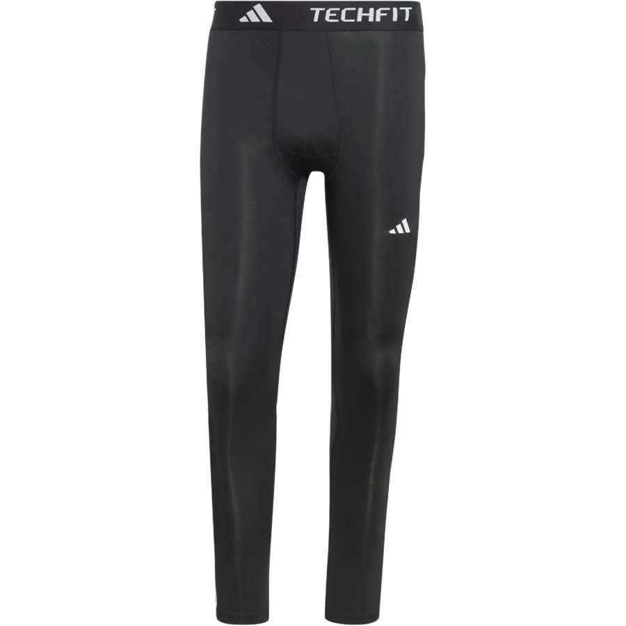 Adidas Adidas Techfit Compression Training 3 Stripes Long Tights Sports Pants Men's Black