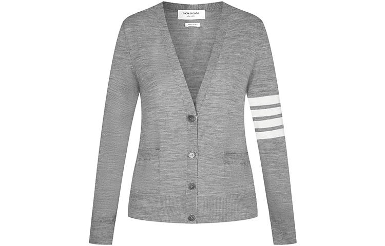 THOM BROWNE THOM BROWNE 4 Bar V Neck Cardigan