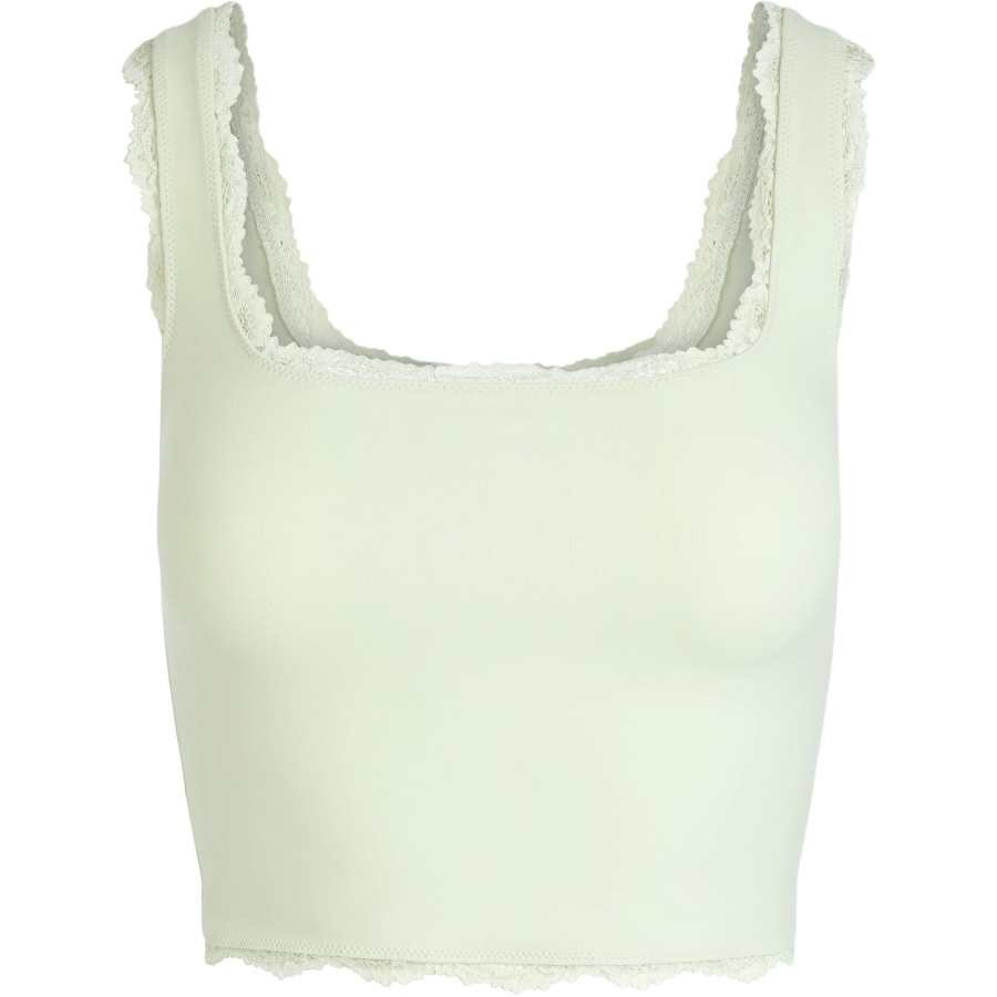 Skims Tank Tops Women's Spearmint/Spearmint Crew Neck Moderate Other