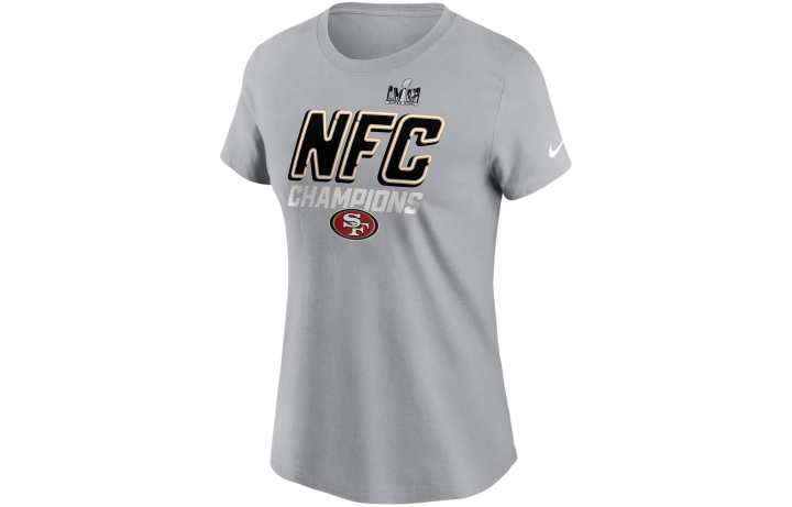 Nike Nike T Shirts Women's Gray Crew Neck Moderate Straight Fit