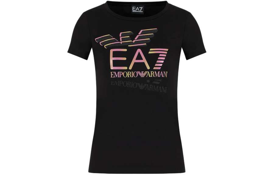 EMPORIO ARMANI EA7 SS24 T Shirt Women's Black
