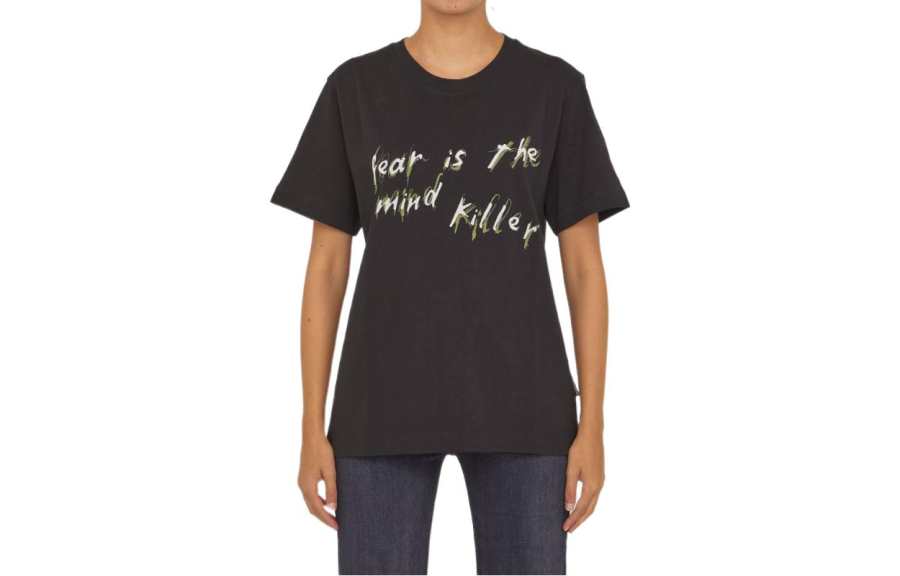 Marine Serre T Shirts Women's Black Crew Neck Moderate Straight Fit