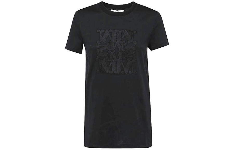 MaxMara MaxMara T Shirts Women's Black Crew Neck Moderate