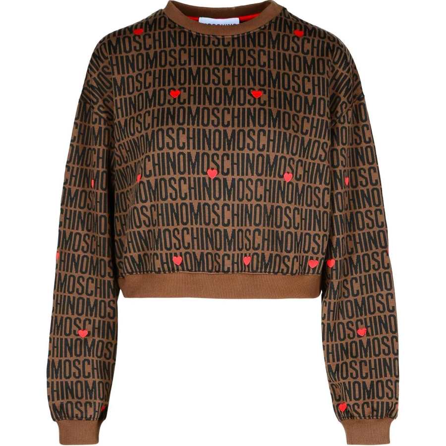 MOSCHINO Logo Printed Crewneck Sweatshirt
