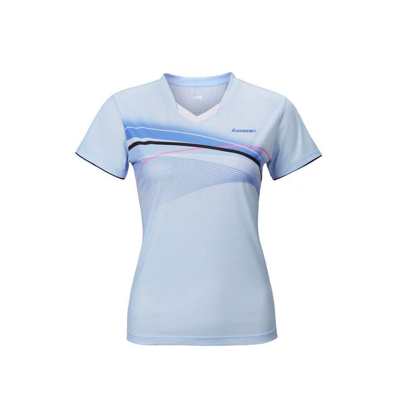 Kawasaki Badminton Jersey Women's Light Blue/Dark Blue
