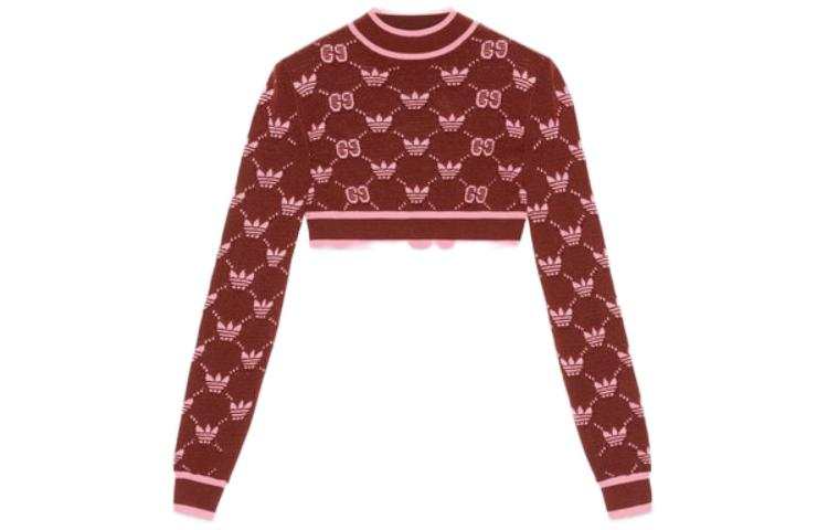 GUCCI Sweaters Women's Red Crew Neck Moderate Other