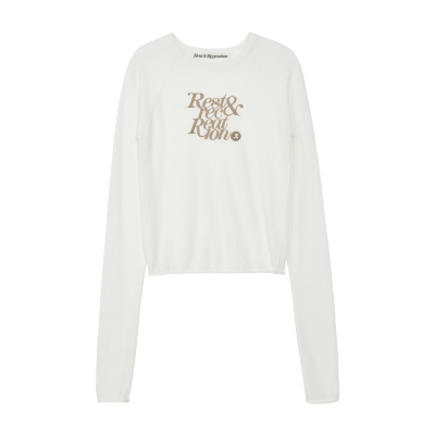 Rest&Recreation RAGLAN LONG SLEEVE KNIT Sweater Women's Ivory/Ivory