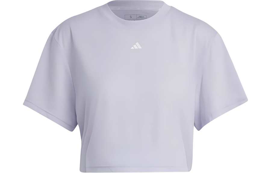 Adidas Adidas T Shirts Women's Purple Crew Neck Moderate Straight Fit