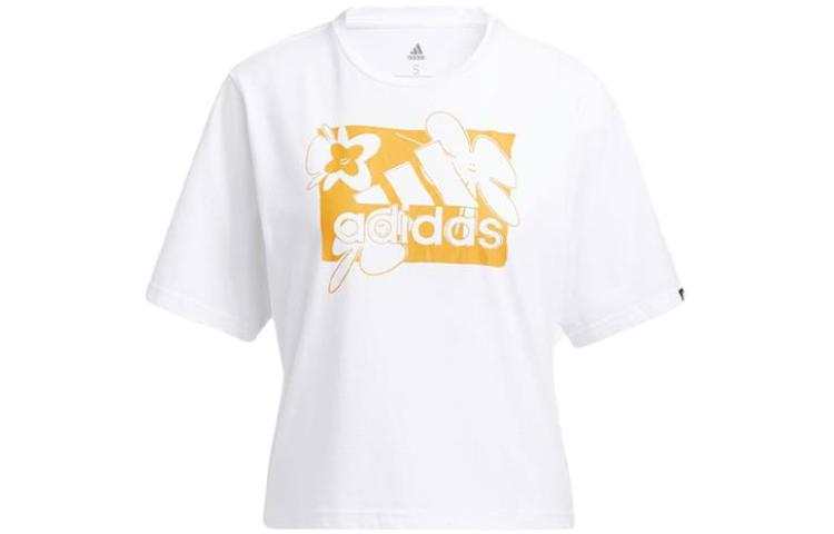 Adidas Adidas T Shirts Women's White Crew Neck Moderate Straight Fit