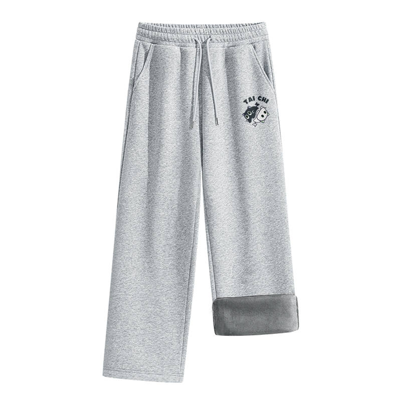 MINISO Casual Pants Unisex Thickened And Fleece Lined Straight Fit Pants