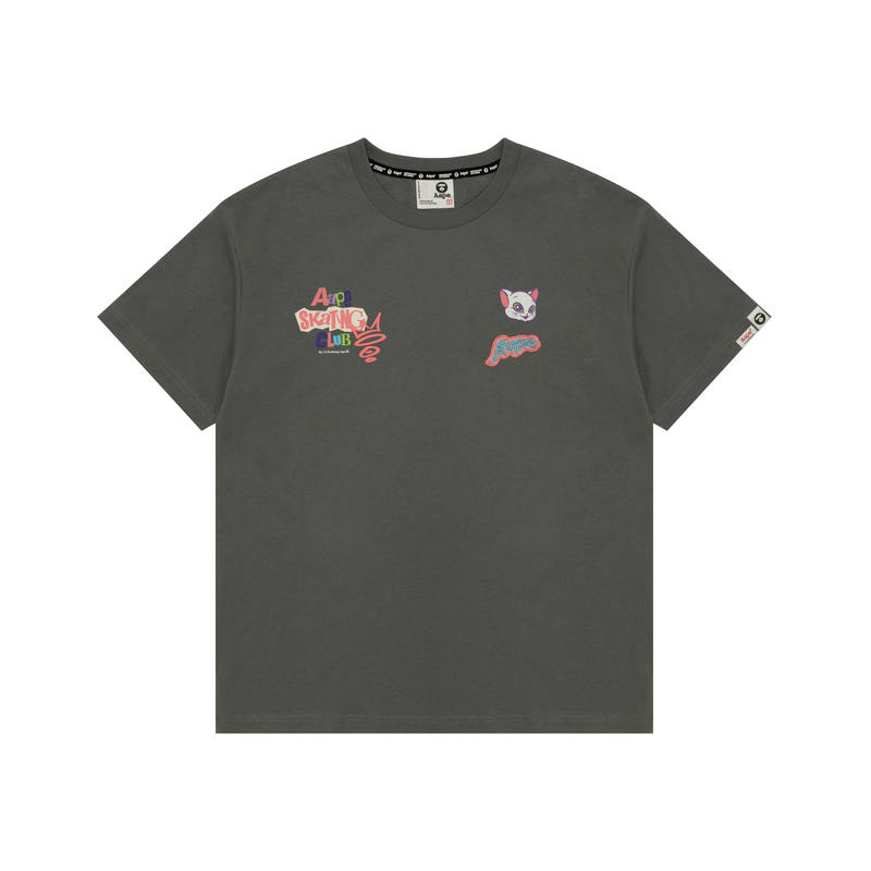 Aape By *A Bathing APE® Logo print Cotton T shirt