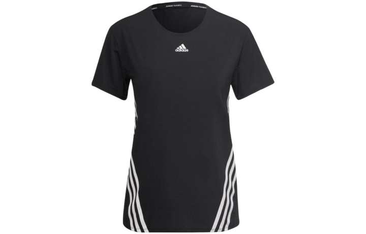 Adidas Adidas T Shirts Women's Black Crew Neck Moderate Straight Fit