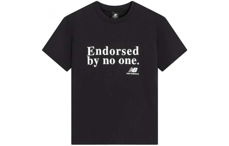 New Balance New Balance T Shirts Women's Black Crew Neck Moderate Straight Fit
