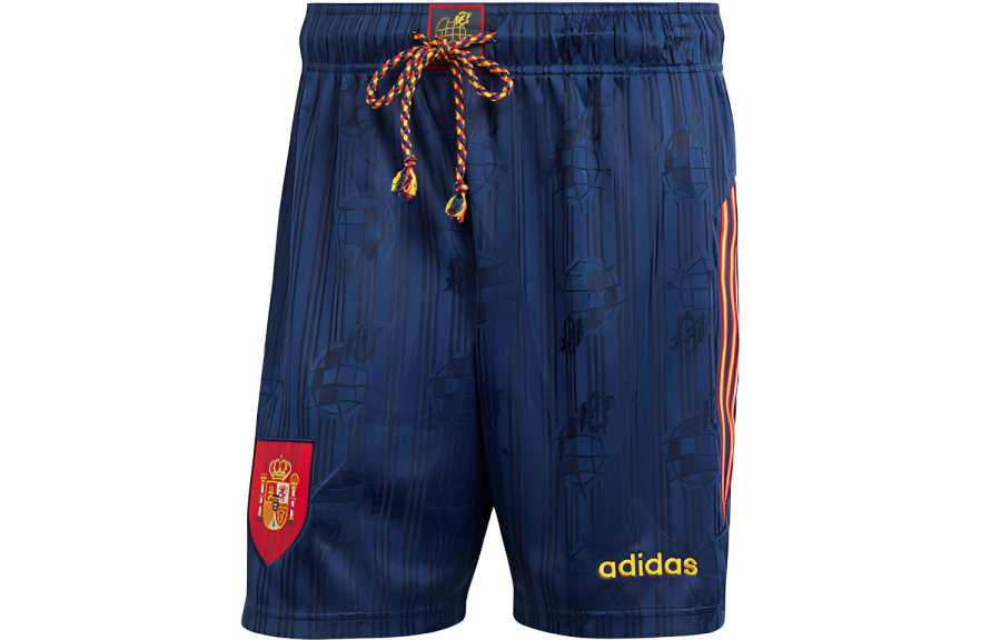 Adidas Adidas Spain 1996 Home Shorts Soccer Ball Shorts Men's Dark Indigo