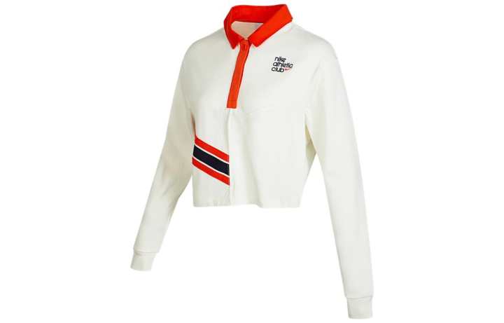 Nike Nike T Shirts Women's White Lapel Moderate Straight Fit